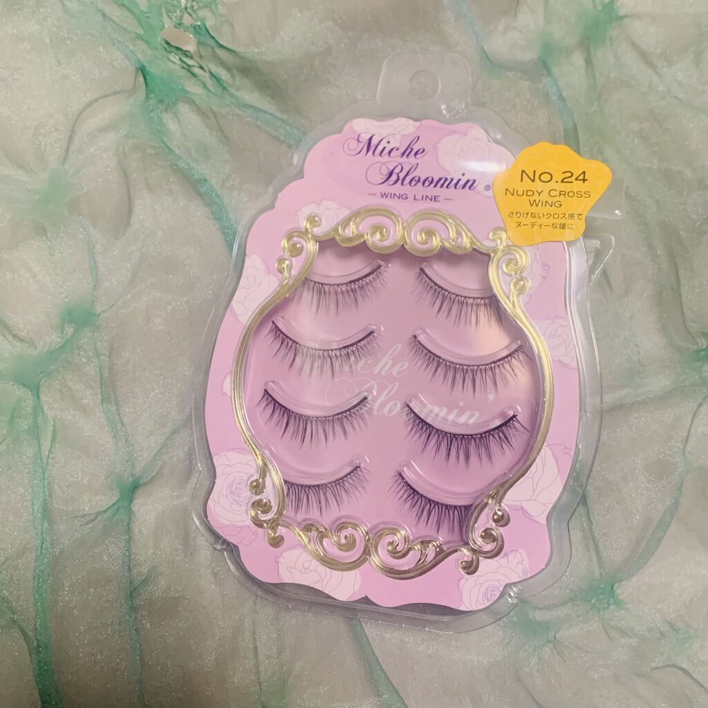 ミッシュブルーミン 3Dアイラッシュライン No.24 ヌーディークロスウィング/ミッシュブルーミン/つけまつげを使ったクチコミ（1枚目）