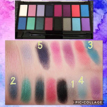 アイシャドウ パレット ミッドナイトユニコーン/MAKEUP REVOLUTION/アイシャドウパレットを使ったクチコミ(2枚目)