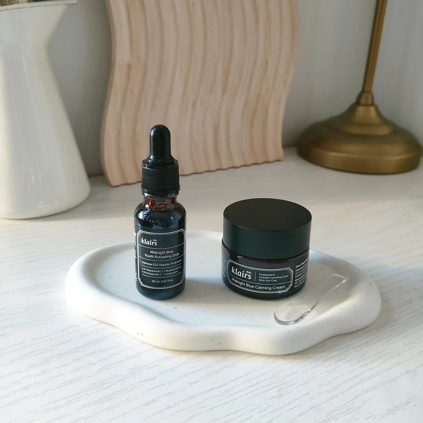 ミッドナイトブルーカーミングクリーム/Klairs/フェイスクリームを使ったクチコミ（1枚目）