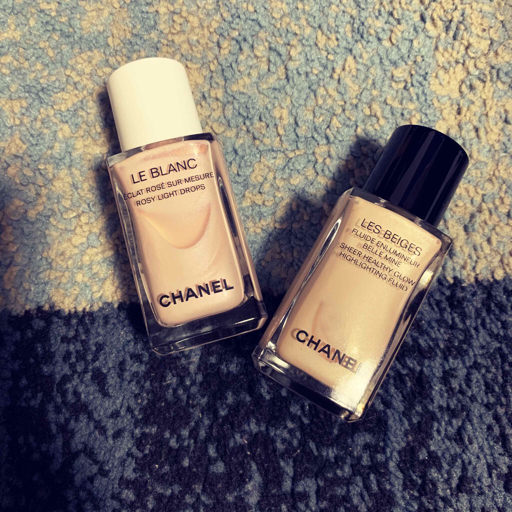 【美品】CHANEL ル ブラン ロージー ドロップス レ ベージュ ハイライト CHANELのリキッドハイライトを徹底比較】ル ブラン ロージー