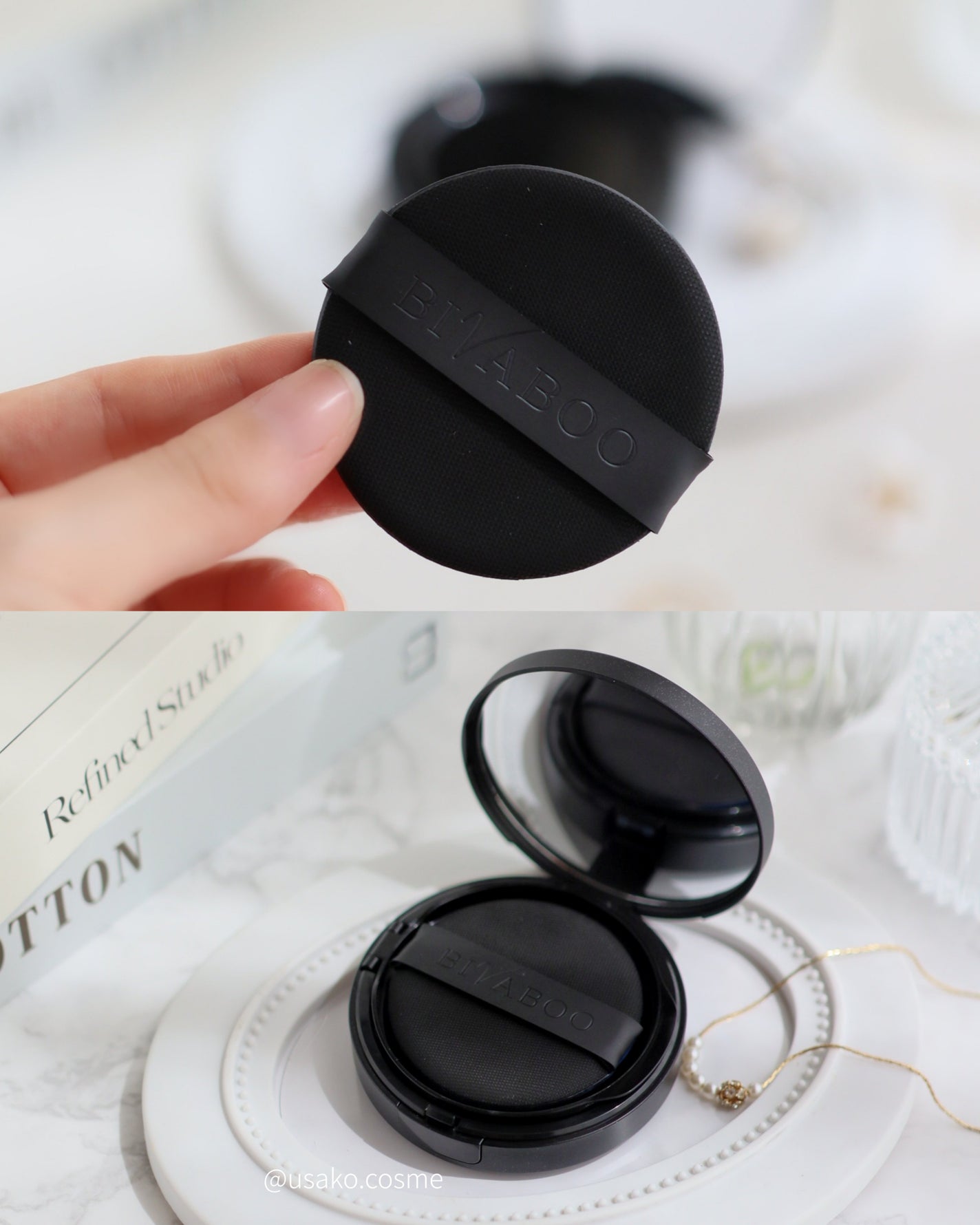 ベルベットジュエルクッション/BIVABOO/クッションファンデーションを使ったクチコミ(4枚目)