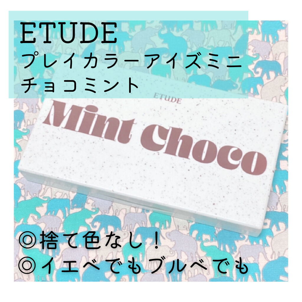 プレイカラーアイズミニ　チョコミント/ETUDE/アイシャドウパレットを使ったクチコミ（1枚目）