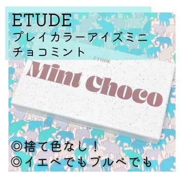 プレイカラーアイズミニ　チョコミント/ETUDE/アイシャドウパレットを使ったクチコミ（1枚目）