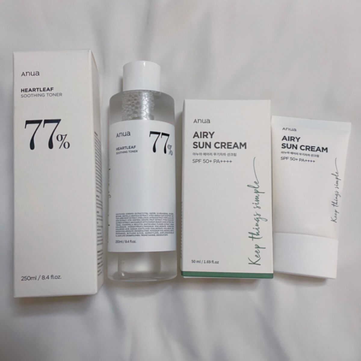 エアリーサンクリーム SPF50+PA++++/Anua/日焼け止めクリームを使ったクチコミ（1枚目）