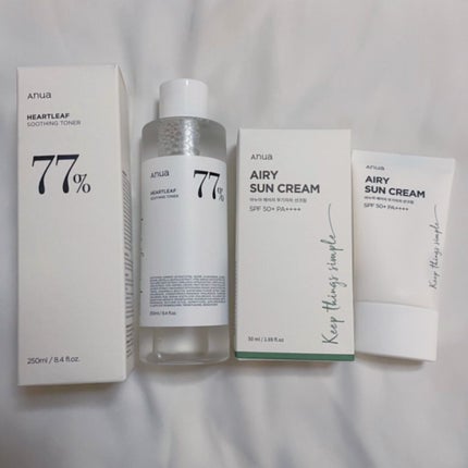 エアリーサンクリーム SPF50+PA++++/Anua/日焼け止めクリームを使ったクチコミ(1枚目)