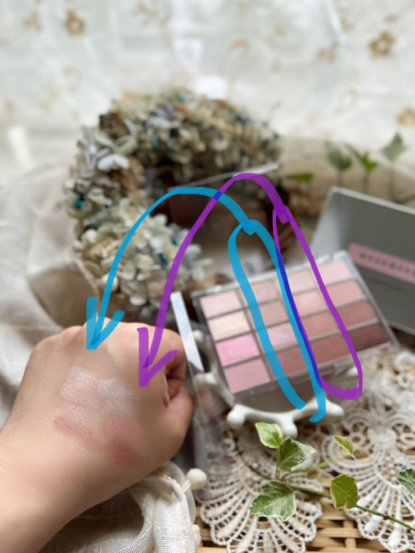 ソフトブラーリングアイパレット/wakemake/アイシャドウパレットを使ったクチコミ(4枚目)