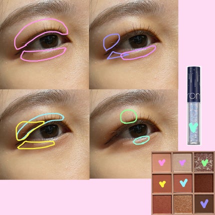 リキッド グリッター シャドウ/rom&nd/グリッターを使ったクチコミ(2枚目)