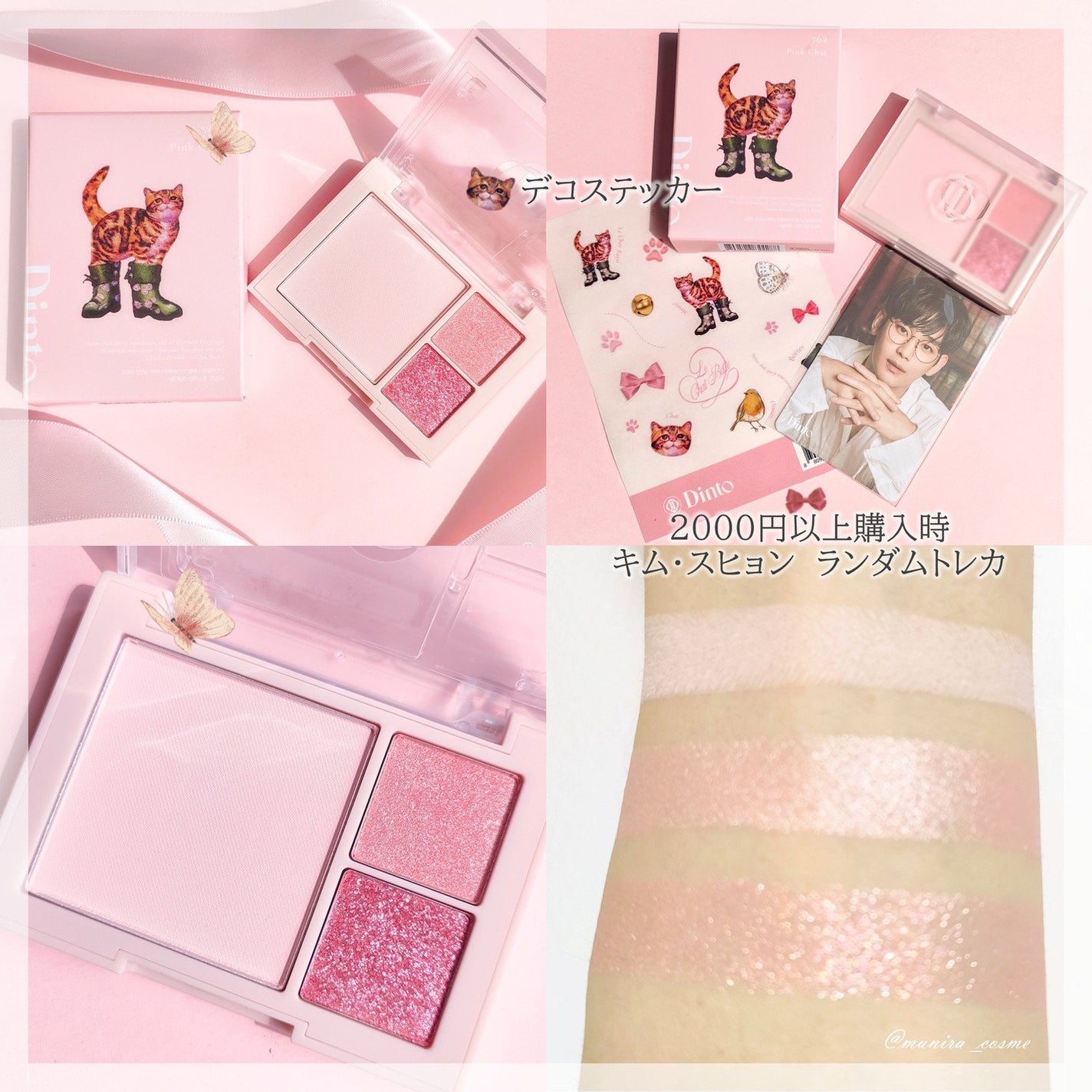 (ルシャブートコレクション)チーク&アイ マルチユーズ パレット/Dinto/パウダーチークを使ったクチコミ(5枚目)