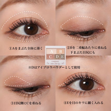 パーフェクトマルチアイズ/キャンメイク/アイシャドウパレットを使ったクチコミ(5枚目)