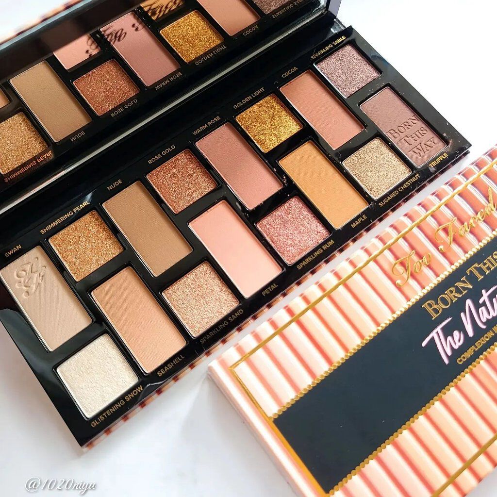 ボーン ディス ウェイ ザ ナチュラル ヌード アイシャドウ パレット/Too Faced/アイシャドウパレットを使ったクチコミ（2枚目）
