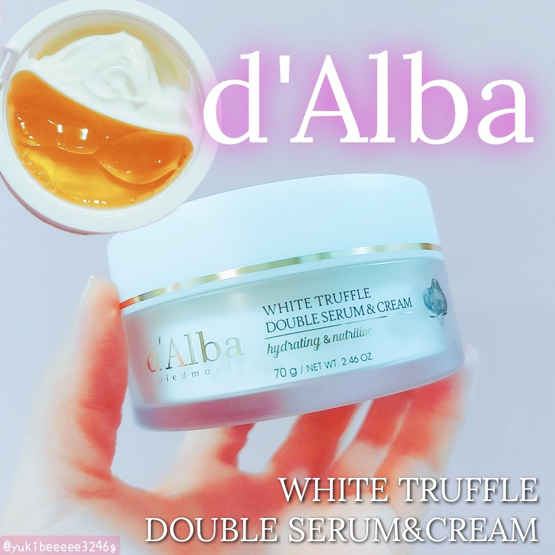 ‪✿

𓊆 d'Alba ホワイトトリュフ
　ダブル セラム＆クリーム 𓊇

ダルバのカスタマイズクリーム♡

油・水分のバランスケアにおすすめな
2種類のクリームが入っていて、
単品でも混ぜて使ってもOKだよ

保湿にはアクアセラム、