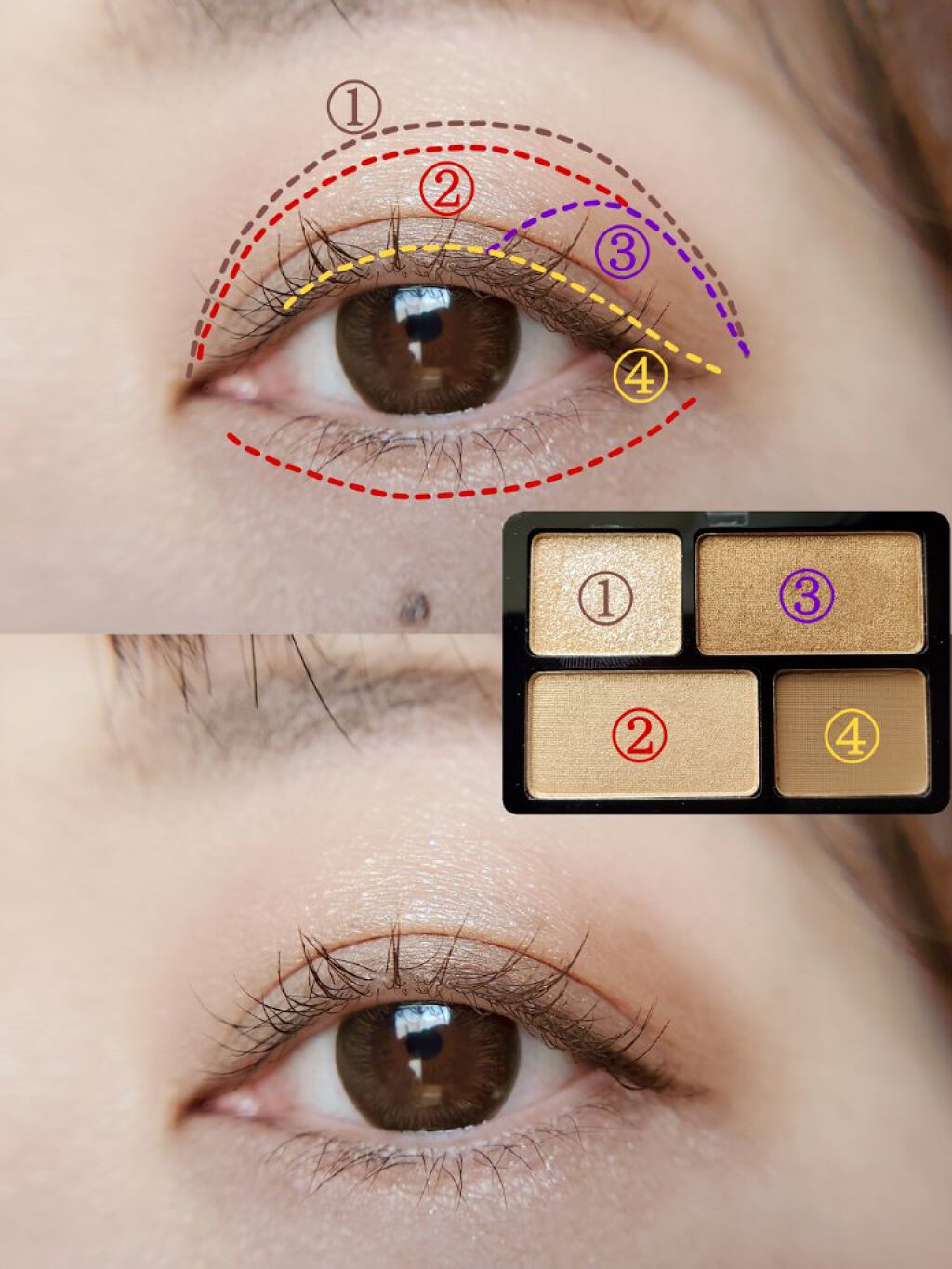 リラクシーアイシャドウ/GENE TOKYO/アイシャドウパレットを使ったクチコミ（3枚目）