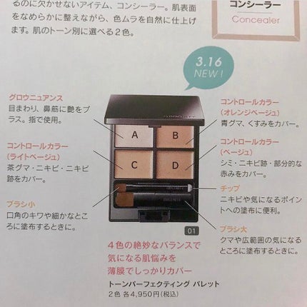 トーンパーフェクティング パレット/DECORTÉ/パレットコンシーラーを使ったクチコミ(6枚目)