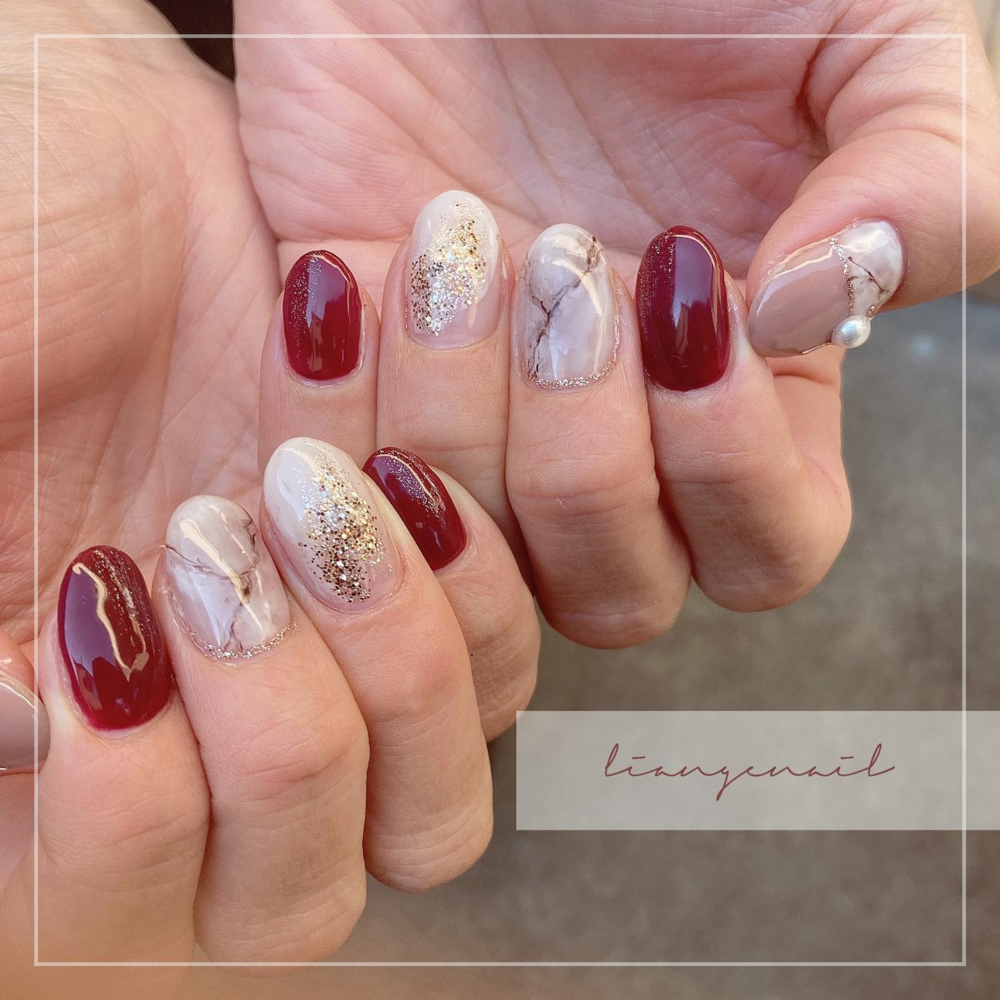 #リアンジェネイル,#柏ネイル,#ネイル,#ニュアンスネイル,#クリスマスネイルのネイルデザイン