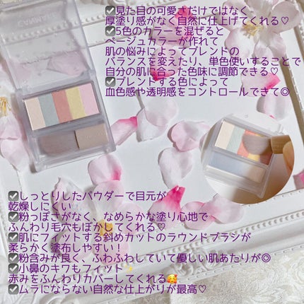 パステルヴェールコンシーラー/キャンメイク/パレットコンシーラーを使ったクチコミ(2枚目)