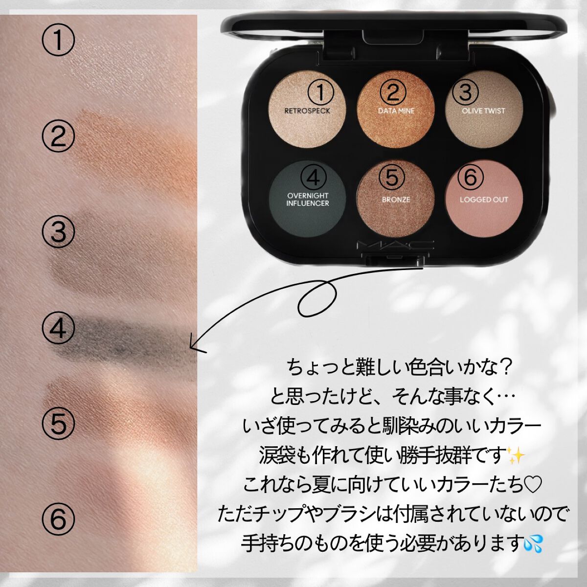 コネクト イン カラー アイシャドウ パレット × 6/M・A・C/アイシャドウパレットを使ったクチコミ(3枚目)