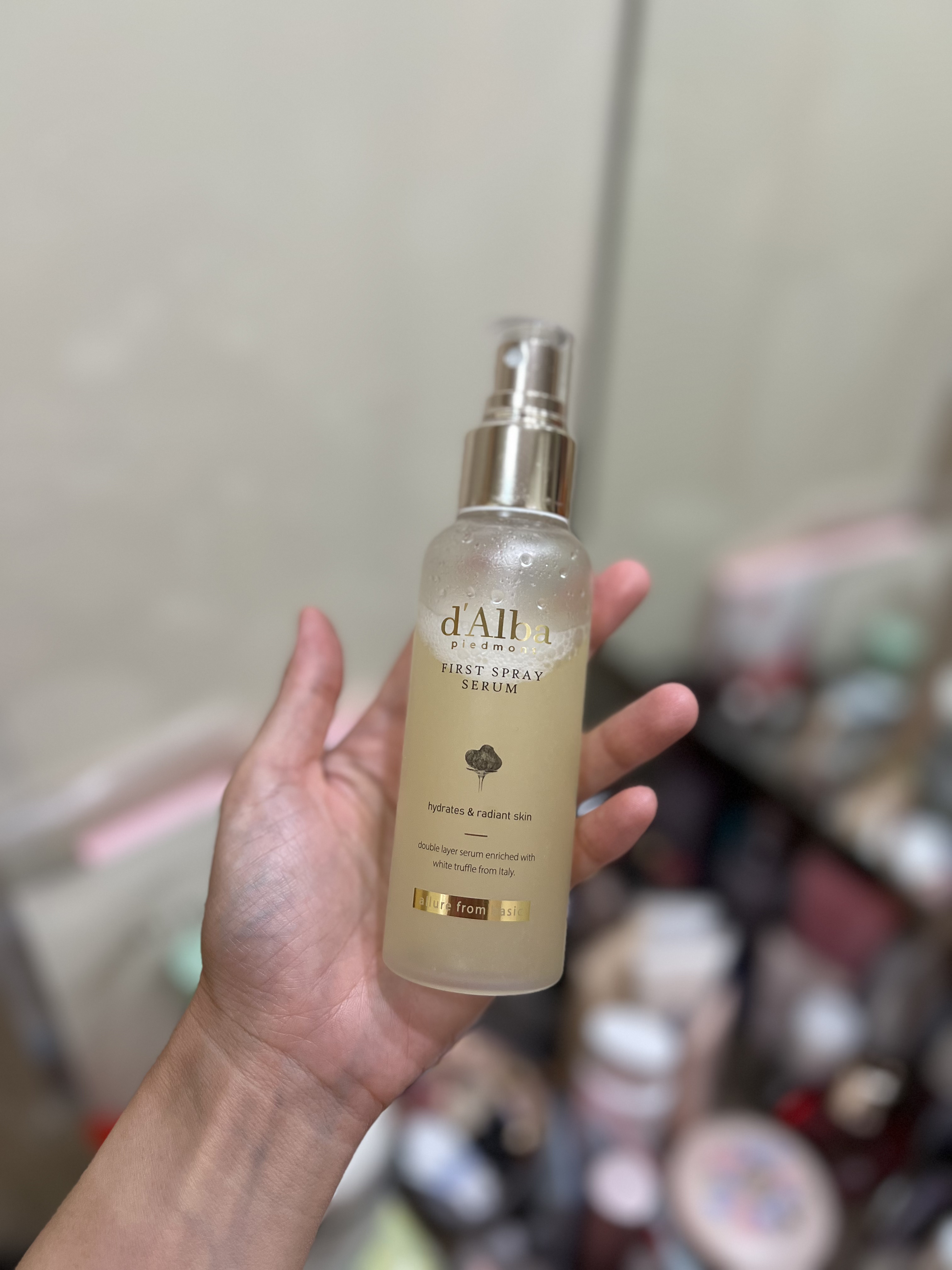 ダルバ ホワイトトリュフファーストスプレーセラム/ダルバ/ミスト状化粧水を使ったクチコミ（2枚目）