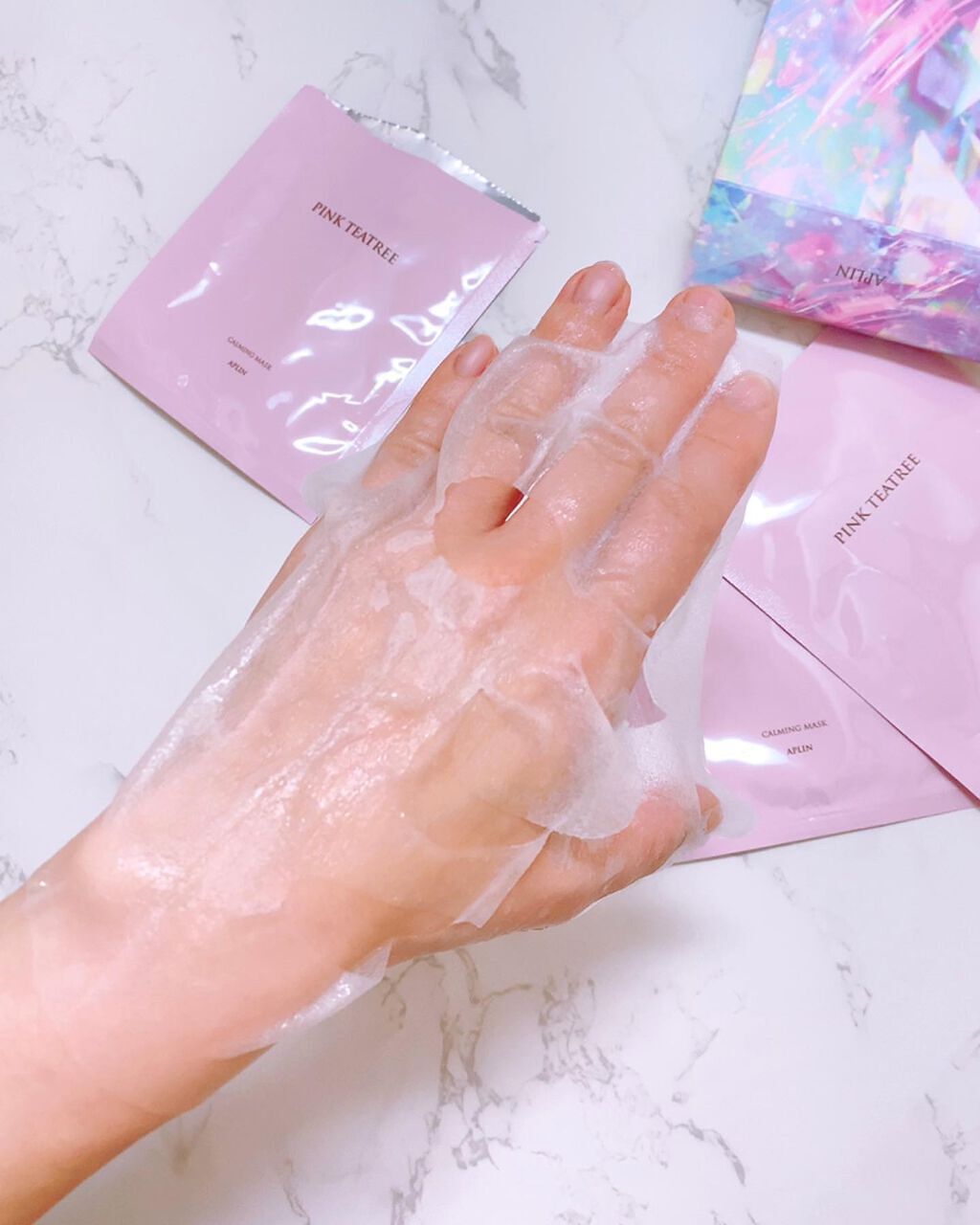 ピンクティーツリーマスクパック/APLIN/シートマスク・パックを使ったクチコミ(2枚目)