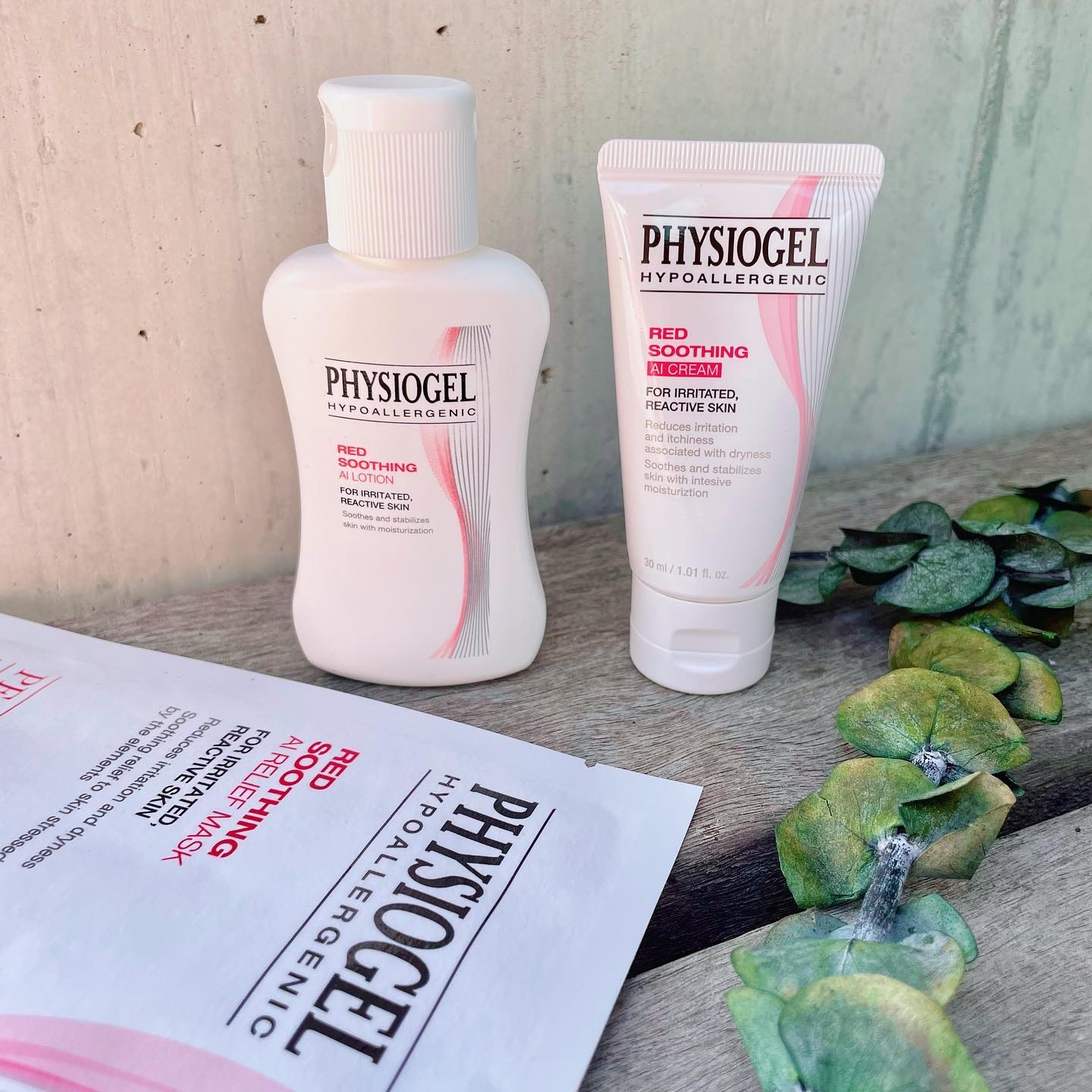 レッドスージングAIクリーム/PHYSIOGEL/フェイスオイルを使ったクチコミ（1枚目）