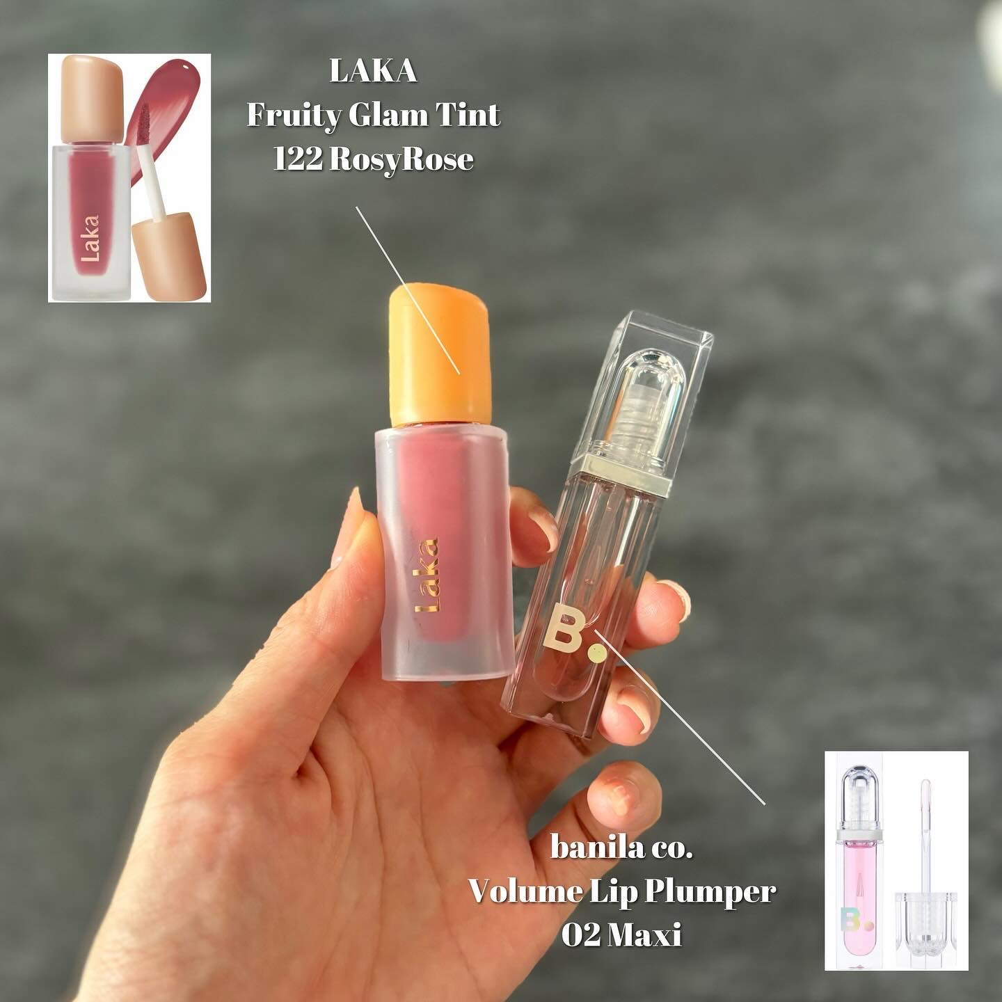 フルーティーグラムティント/Laka/リップティントを使ったクチコミ（2枚目）