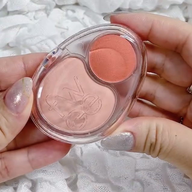 デュアルチークメロウ CR02 ベイビースマイル/fwee/ジェル・クリームチークを使ったクチコミ（2枚目）