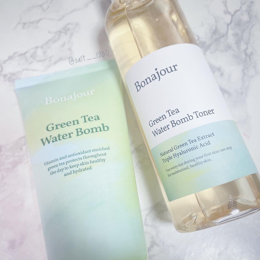 グリーンティーウォーターボム/Bonajour/フェイスクリームを使ったクチコミ（3枚目）