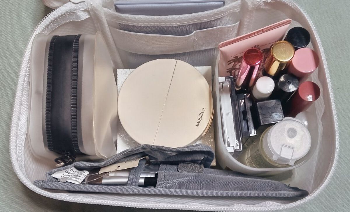 ナイロンメイクブラシポーチ/無印良品/化粧ポーチを使ったクチコミ（3枚目）