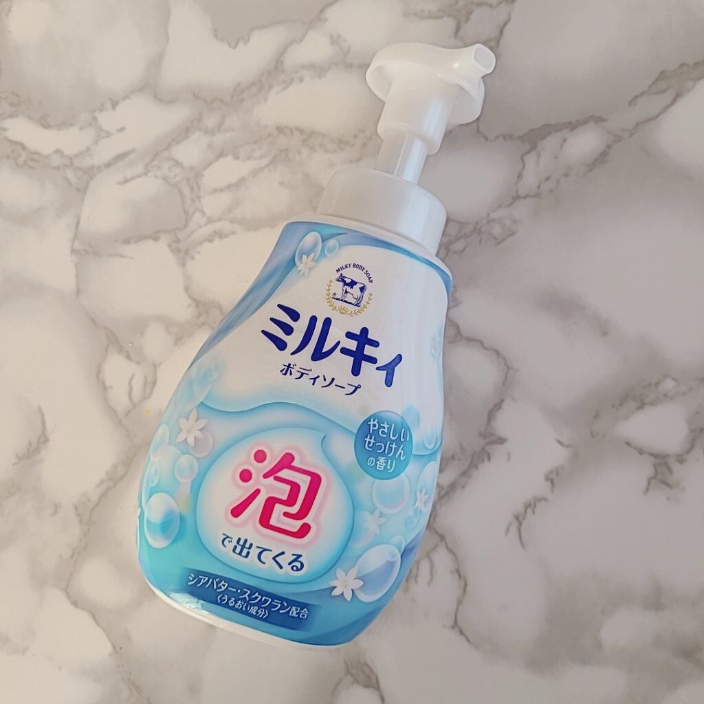 泡で出てくる ミルキィボディソープ やさしいせっけんの香り/ミルキィ/ボディソープを使ったクチコミ(1枚目)