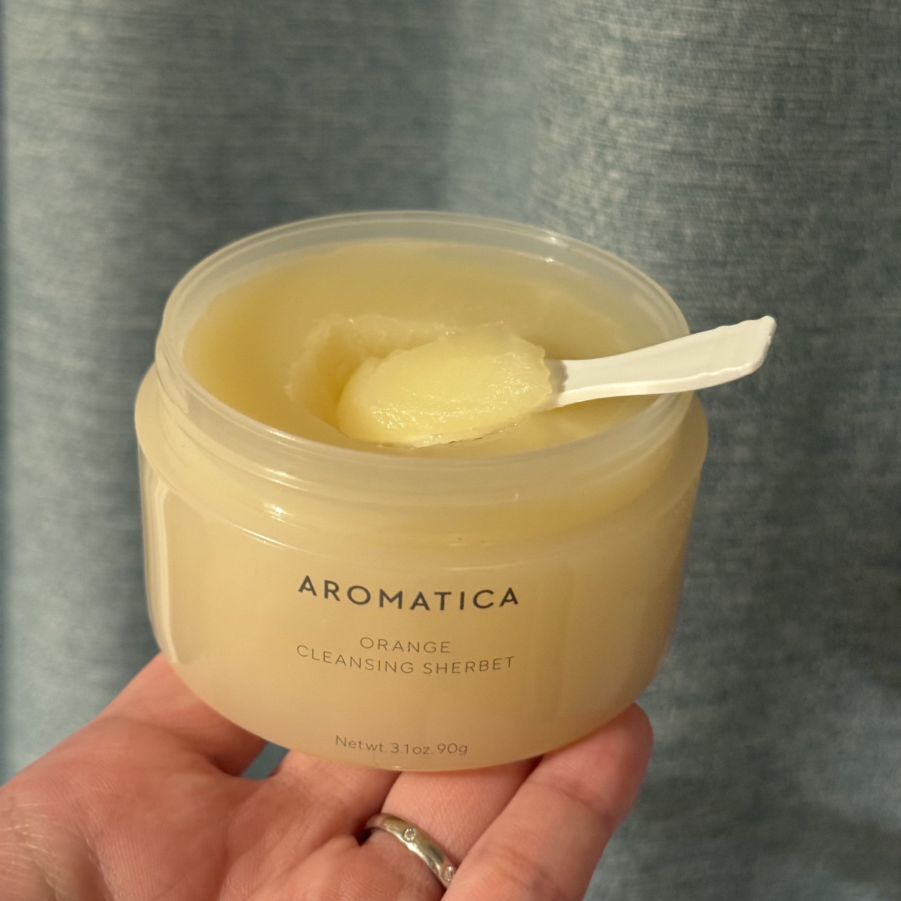 オレンジクレンジングシャーベット/AROMATICA/クレンジングバームを使ったクチコミ（2枚目）