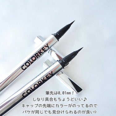 COLORKEY フローティングカラーリキッドアイライナーのクチコミ「＼するっする！COLORKEYのリキッドアイライナー／


中国コスメのCOLORKEY☆高級.....」（3枚目）