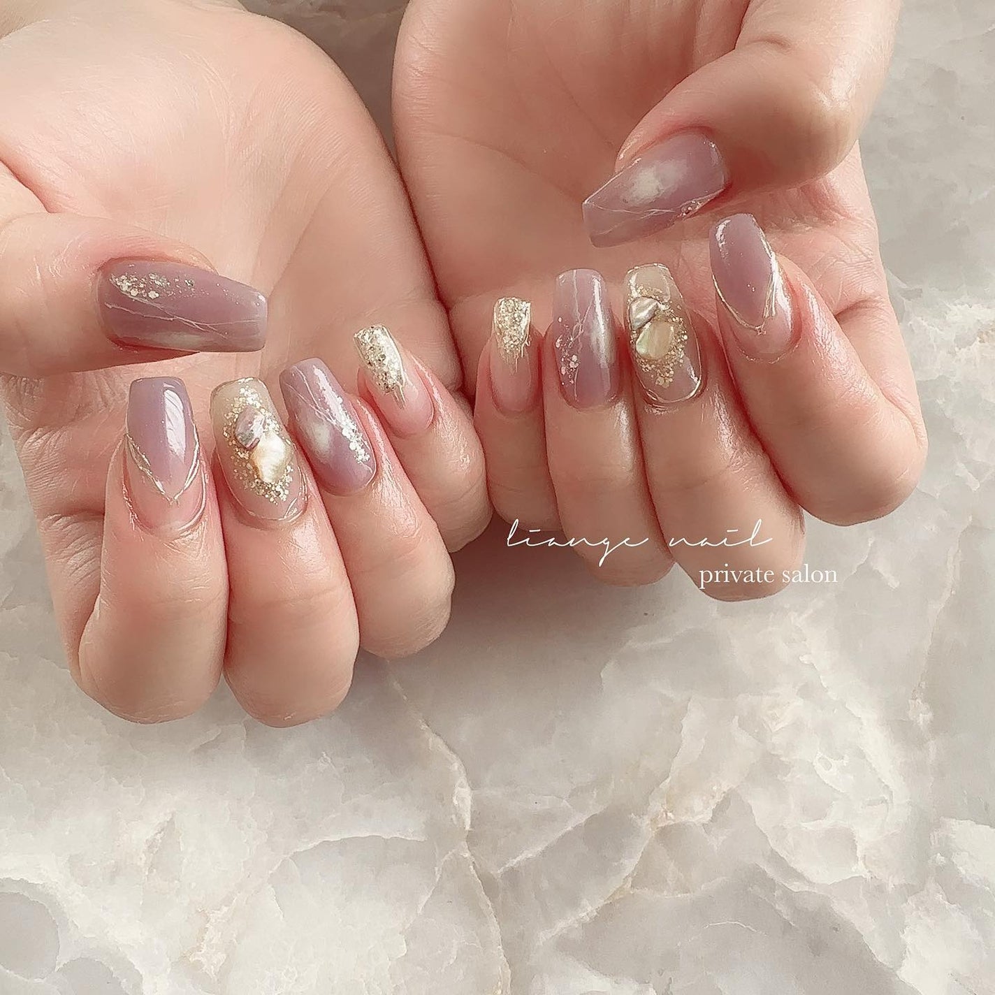 Yuki on LIPS 「purple🤍Liangenail千葉県柏市高南台アリオ柏車で..」(1枚目)