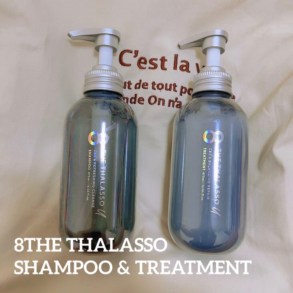 エイトザタラソ ユー CBD&リフレッシング クレンズ 美容液シャンプー/CBD&バランシング ダメージリペア 美容液ヘアトリートメント/エイトザタラソ/市販シャンプーを使ったクチコミ(1枚目)