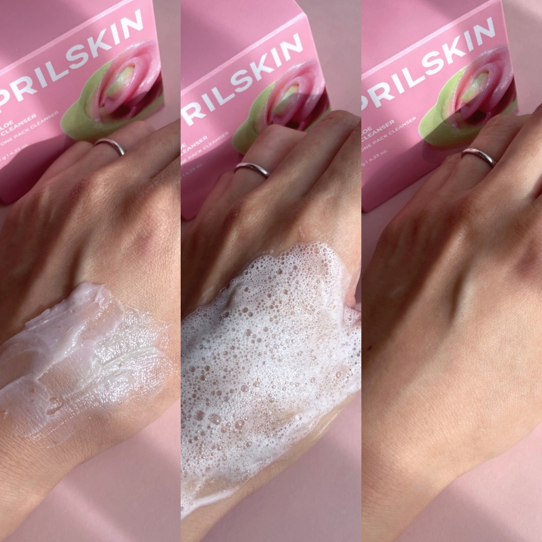 ピンクアロエメレンゲクレンザー/APRILSKIN/その他洗顔料を使ったクチコミ（3枚目）