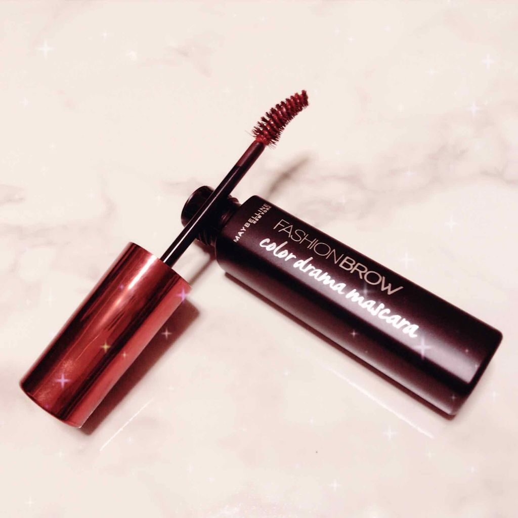 ファッションブロウ カラードラマ マスカラ コーラル/MAYBELLINE NEW YORK/眉マスカラを使ったクチコミ（1枚目）