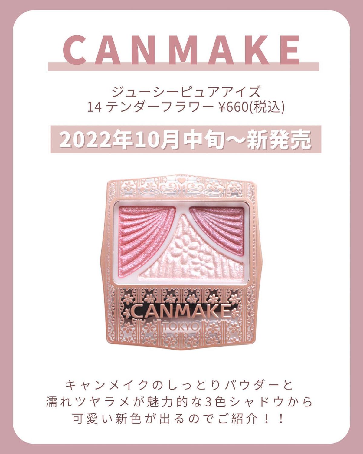 ジューシーピュアアイズ/キャンメイク/アイシャドウパレットを使ったクチコミ（2枚目）