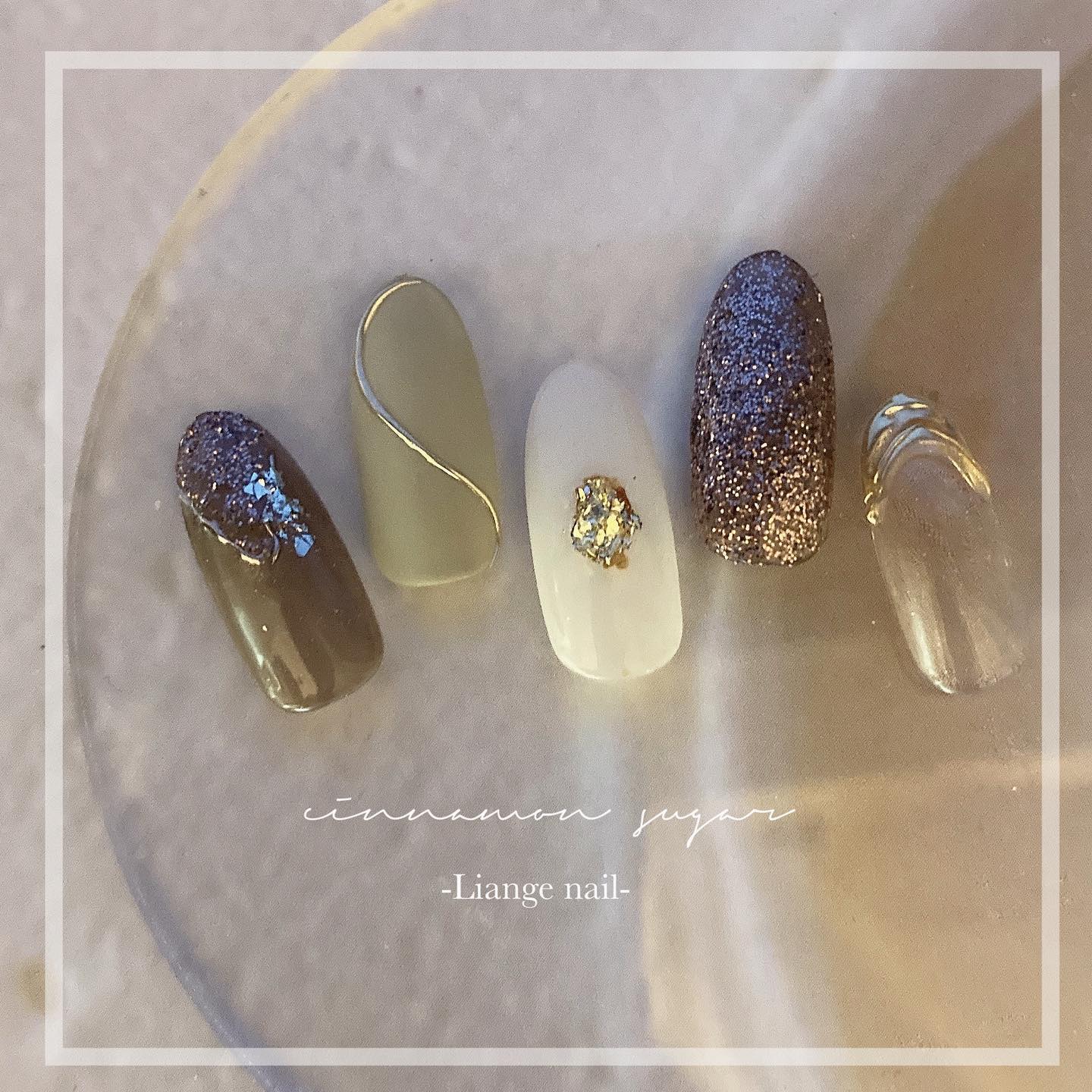 #リアンジェネイル,#柏ネイル,#ネイル,#ラメネイル,#ブラウンネイル,#ニュアンスネイルのネイルデザイン