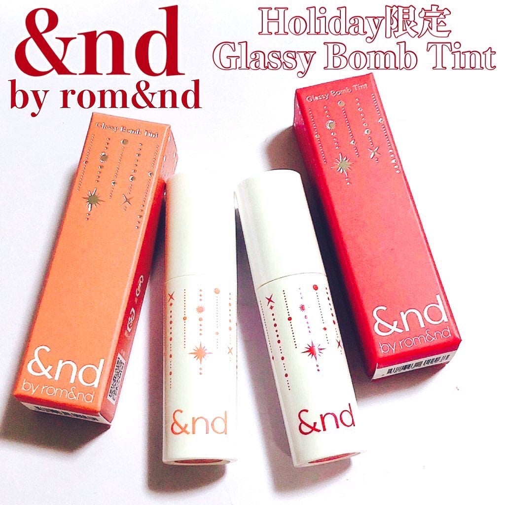 アンドバイロムアンド グラッシーボムティント/&nd by rom&nd/リップティントを使ったクチコミ(1枚目)