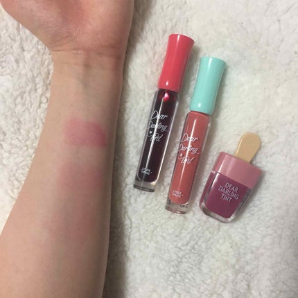 ディアダーリン ウォータージェルティント (アイスティント)/ETUDE/口紅を使ったクチコミ(2枚目)