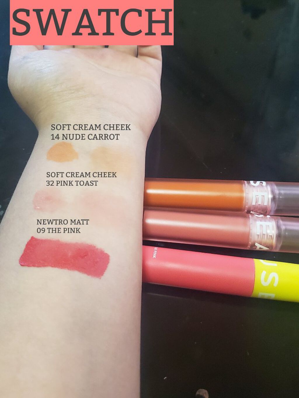 ソフトクリームチーク/AMUSE/リキッドチークを使ったクチコミ（2枚目）