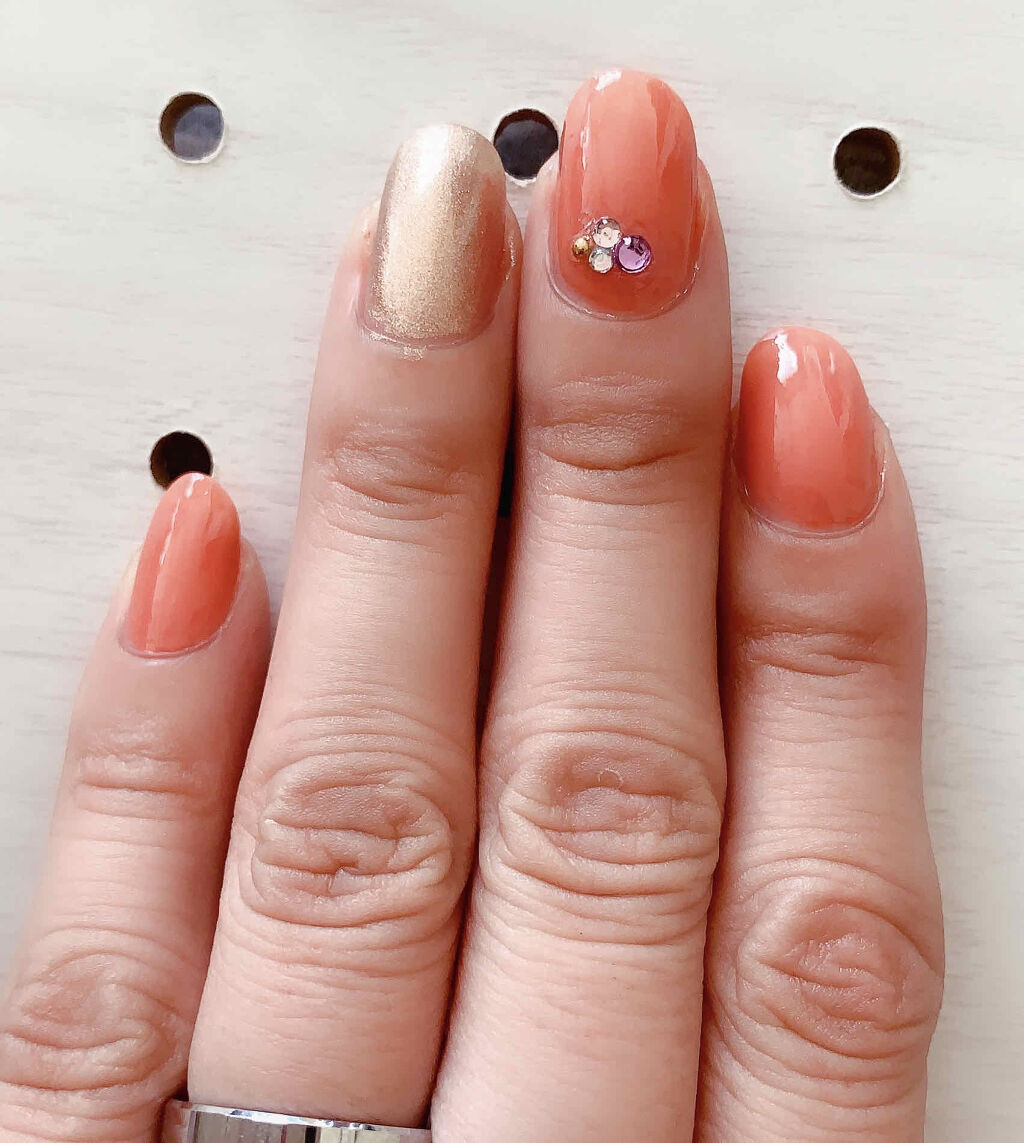 ナチュラルネイルカラーN 107 ピーチテラコッタ/デュカート/マニキュアを使ったクチコミ（3枚目）