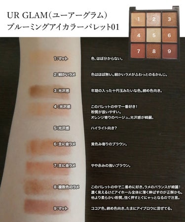 UR GLAM　BLOOMING EYE COLOR PALETTE/U R GLAM/アイシャドウパレットを使ったクチコミ（2枚目）