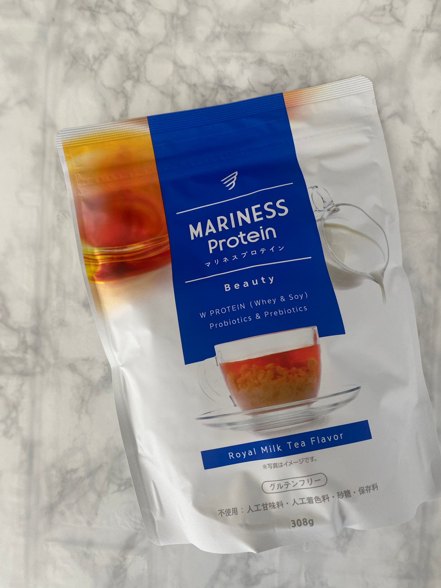 マリネスプロテイン ロイヤルミルクティー/mariness/その他プロテインを使ったクチコミ(5枚目)