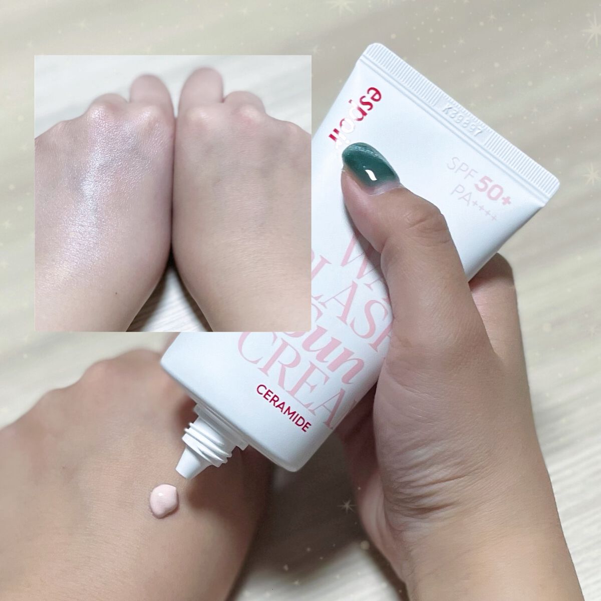 ウォータースプラッシュサンクリーム セラミド/espoir/日焼け止めクリームを使ったクチコミ（2枚目）