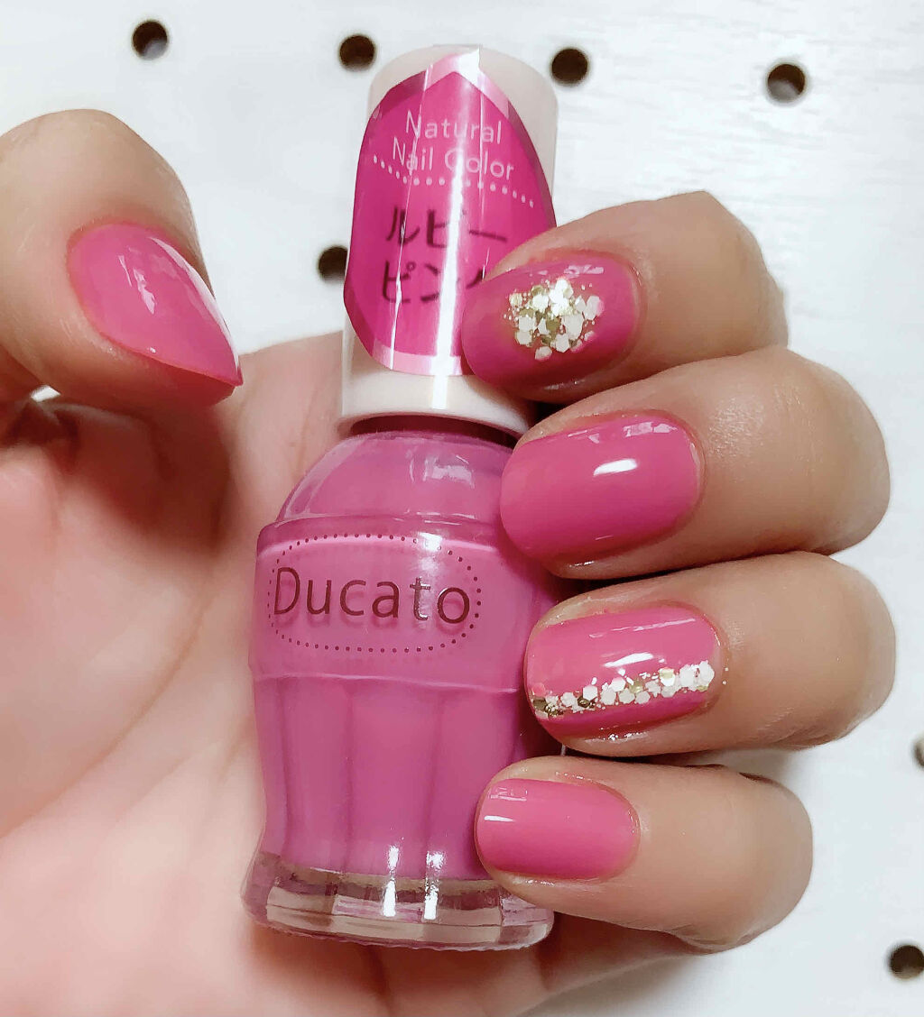 ナチュラルネイルカラーN 018 ルビーピンク/デュカート/マニキュアを使ったクチコミ（3枚目）
