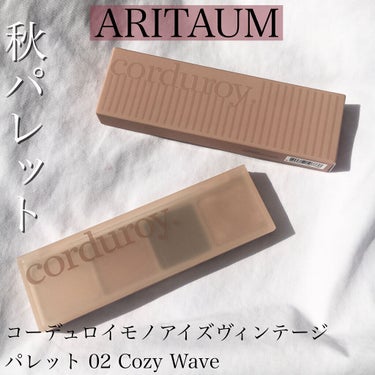 【ARITAUM コーデュロイモノアイズヴィンテージパレット 02 Cozy Wave】


お値段➡️2420円



ARITAUMからコーデュロイシリーズでアイシャドウパレットが出ました！
他にネ