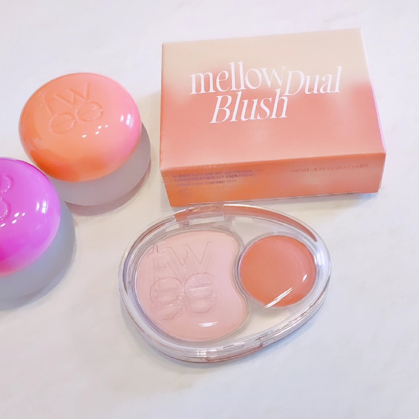 デュアルチークメロウ/fwee/ジェル・クリームチークを使ったクチコミ（2枚目）