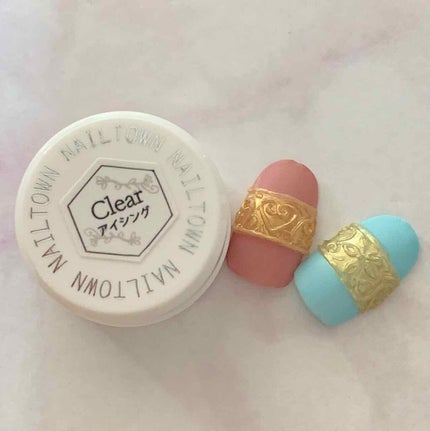 NAILTOWN アイシングジェルのクチコミ「今人気のハワイアンジュエリー風ネイルをやってみました♡
ネイルタウンで購入したアイシングジェ.....」(3枚目)