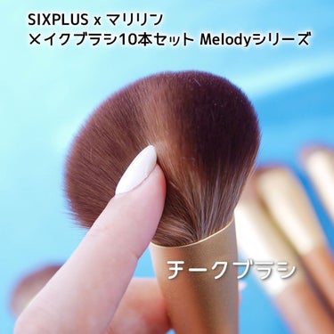 SIXPLUS×マリリン コラボメイクブラシ10本セット Melodyシリーズ/SIXPLUS/メイクブラシを使ったクチコミ（5枚目）