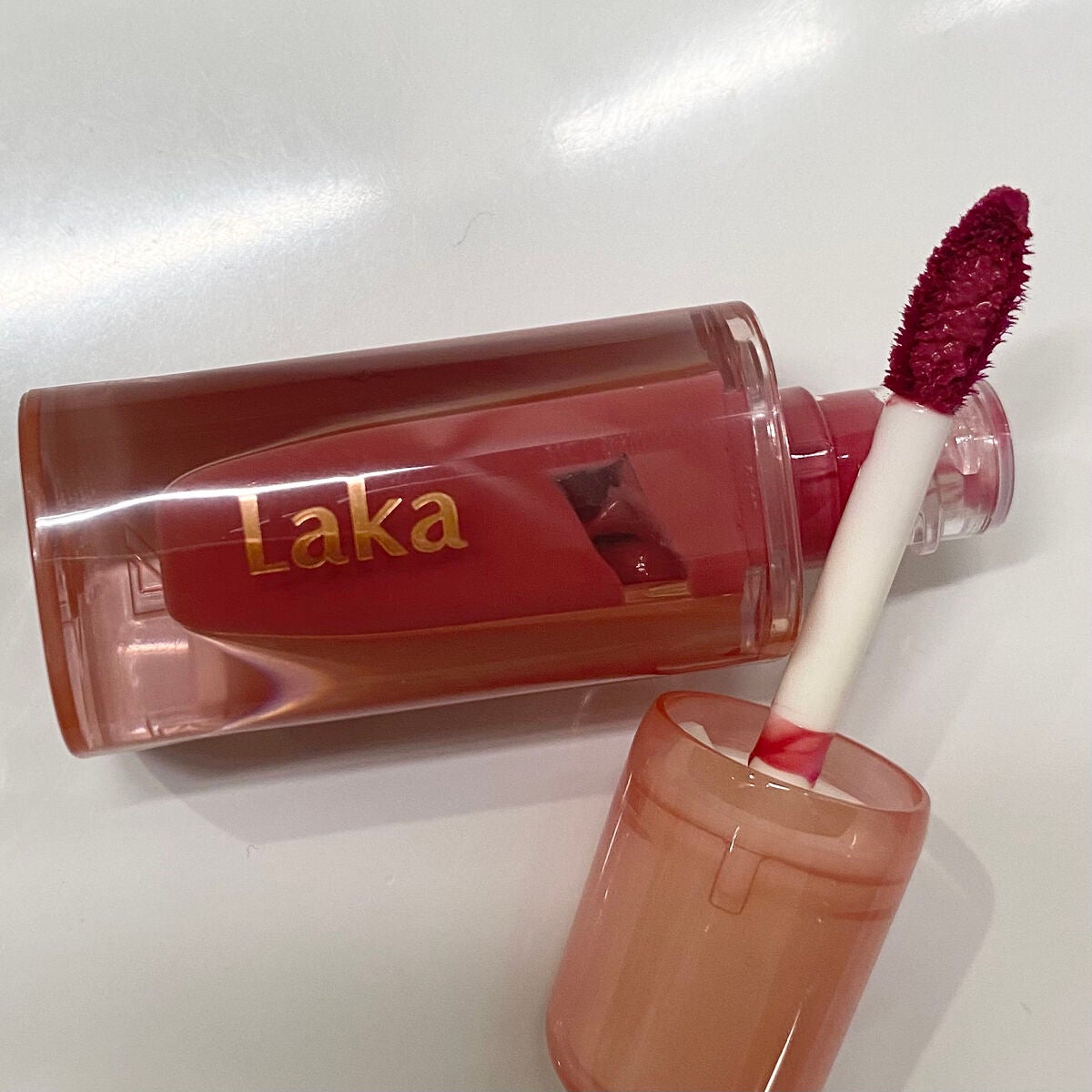 ジェリーイングヌードグロス/Laka/リップグロスを使ったクチコミ(5枚目)