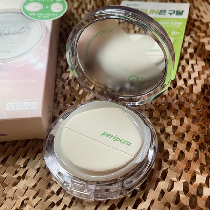 ムードヴィーガングロークッション/PERIPERA/クッションファンデーションを使ったクチコミ(3枚目)